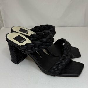 Dolce Vita Black Braided Block Heels